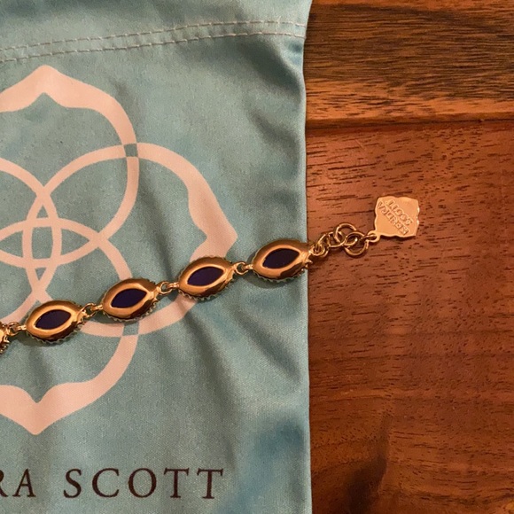 Kendra Scott Jana Cobalt Blue Stones & Gold Bracelet - Picture 10 of 10